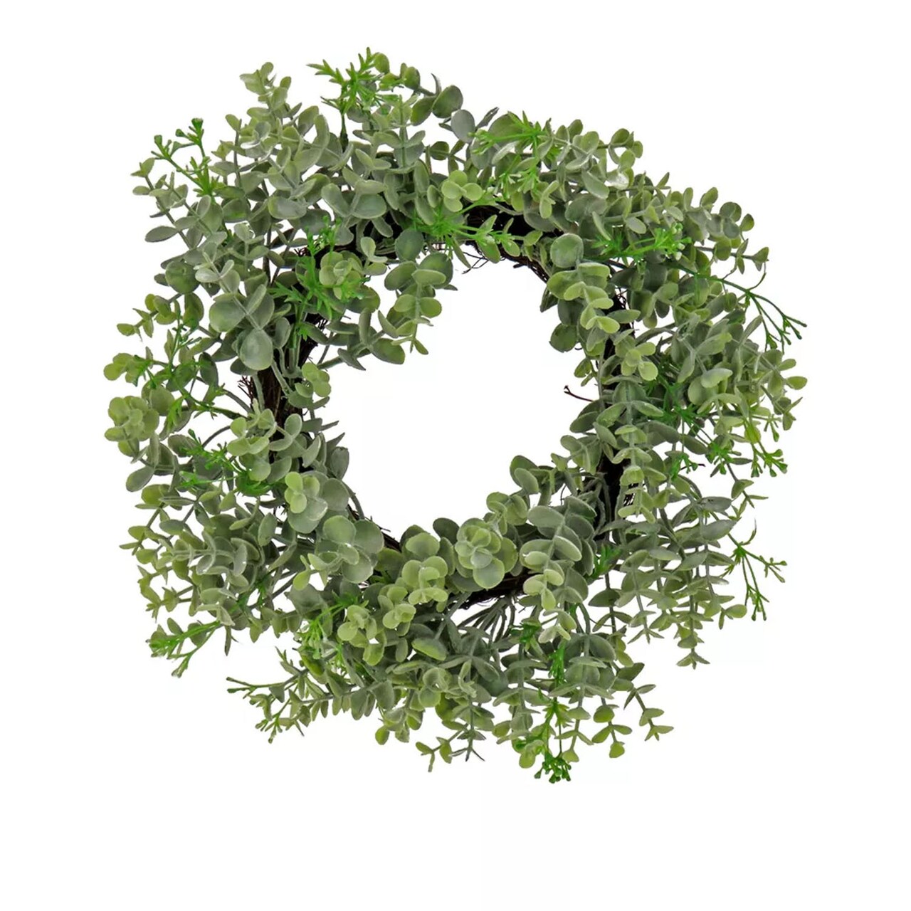 14 Inch Artificial Eucalyptus Spring Table Wreath for Indoor and Outdoor Decor